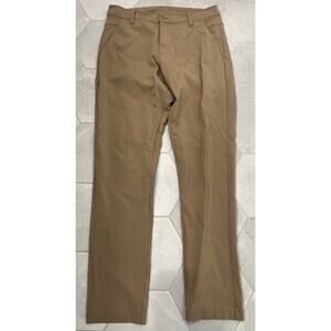Bylt Premium Everyday Pant 2.0 Slim Fit Brown Viscose Blend Mens Size 32